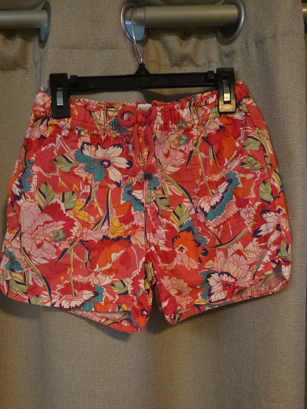 Girls GAP Coral Floral Drawstring Shorts
